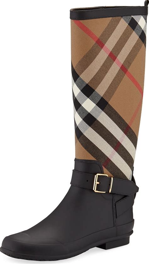 burberry women's simeon check-print rain boot|Burberry Simeon Check.